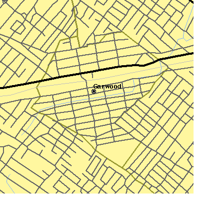 Zip code 07027 close-up map