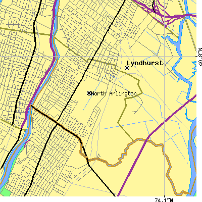 Zip code 07031 close-up map