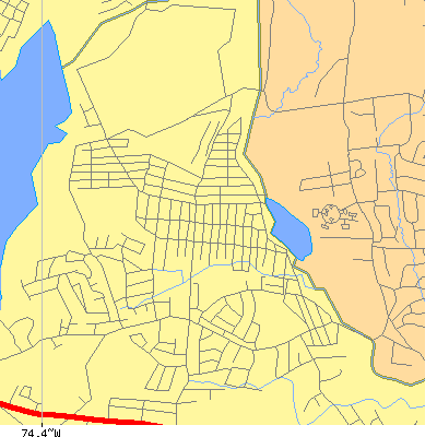 Zip code 07034 close-up map