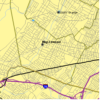Zip code 07040 close-up map