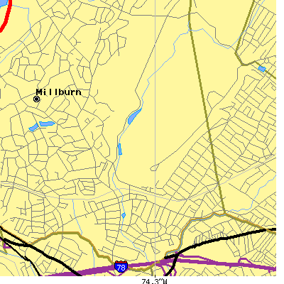 Zip code 07041 close-up map