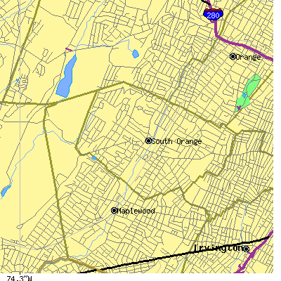 Zip code 07079 close-up map
