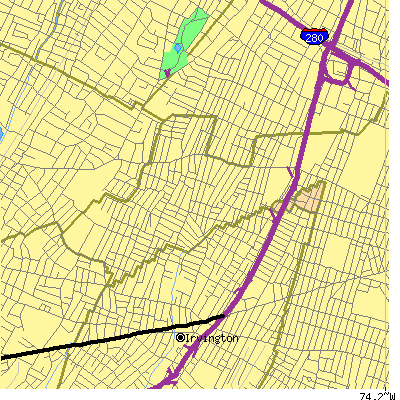 Zip code 07106 close-up map