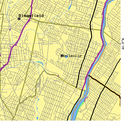 Zip code 07109 close-up map