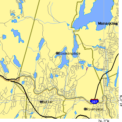 Zip code 07403 close-up map