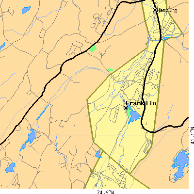 Zip code 07416 close-up map