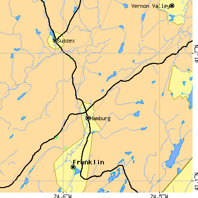 Zip code 07419 close-up map