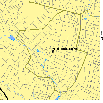 Zip code 07432 close-up map