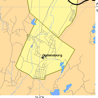 Zip code 07439 close-up map