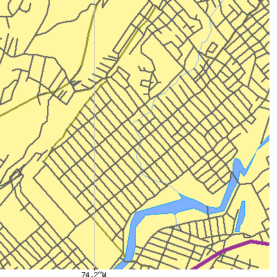 Zip code 07502 close-up map