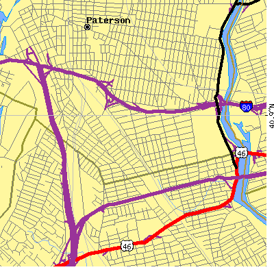Zip code 07503 close-up map