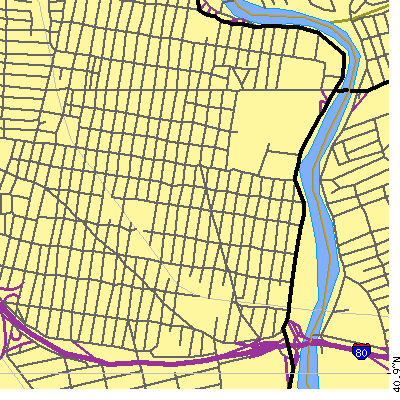 Zip code 07504 close-up map