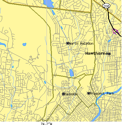Zip code 07508 close-up map