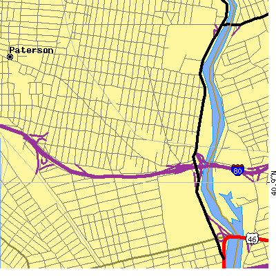 Zip code 07513 close-up map
