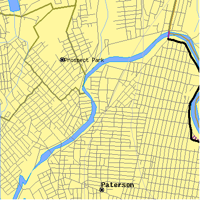 Zip code 07524 close-up map