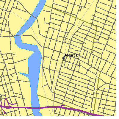 Zip code 07603 close-up map