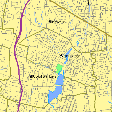 Zip code 07656 close-up map