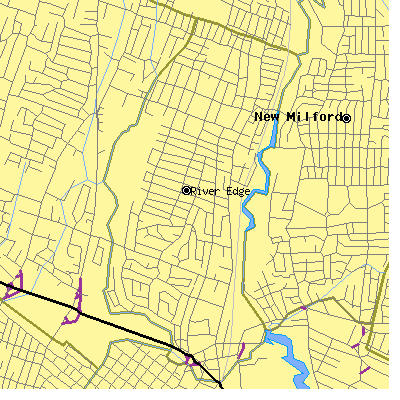Zip code 07661 close-up map
