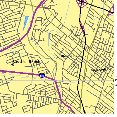 Zip code 07662 close-up map