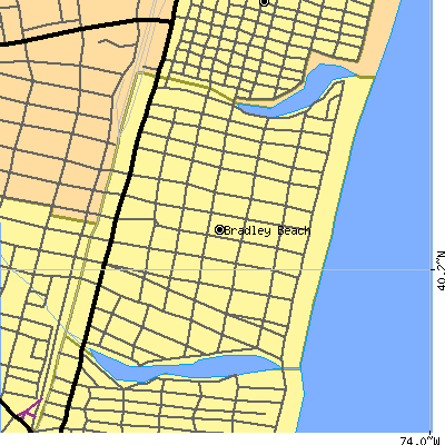 Zip code 07720 close-up map