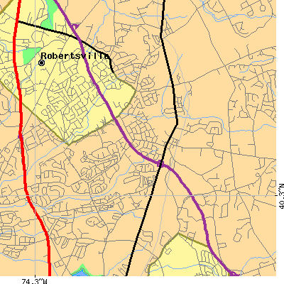 Zip code 07746 close-up map