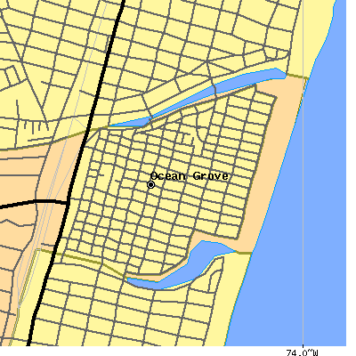 Zip code 07756 close-up map