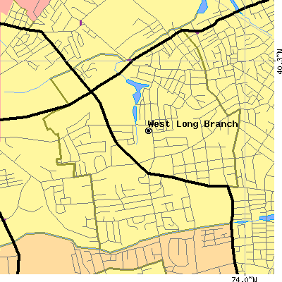 Zip code 07764 close-up map