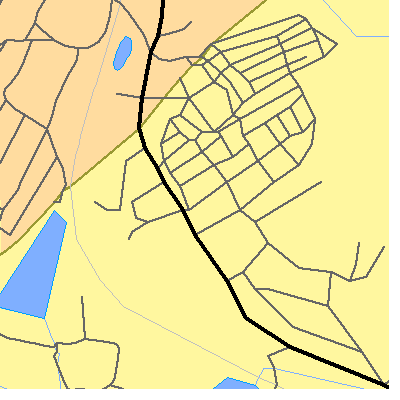 Zip code 07878 close-up map