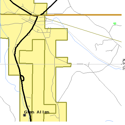 Zip code 35559 close-up map