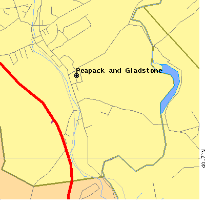 Zip code 07977 close-up map