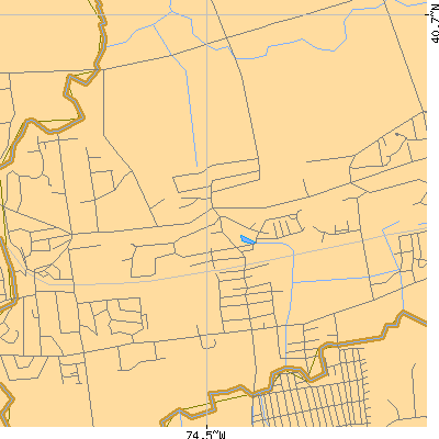 Zip code 07980 close-up map