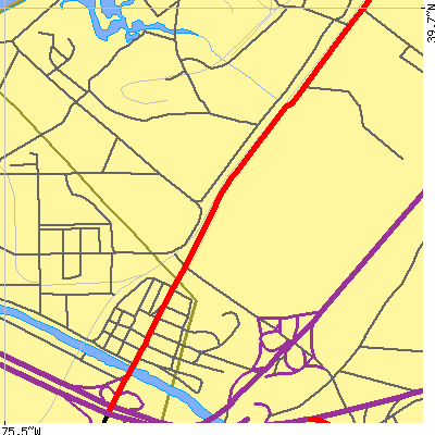 Zip code 08023 close-up map
