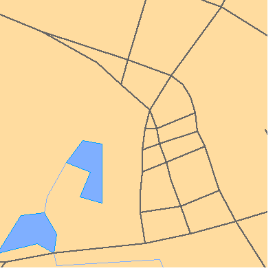 Zip code 08036 close-up map