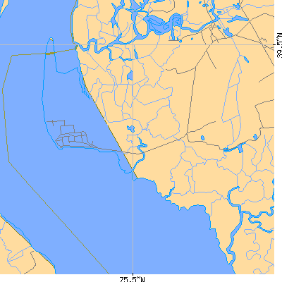 Zip code 08038 close-up map
