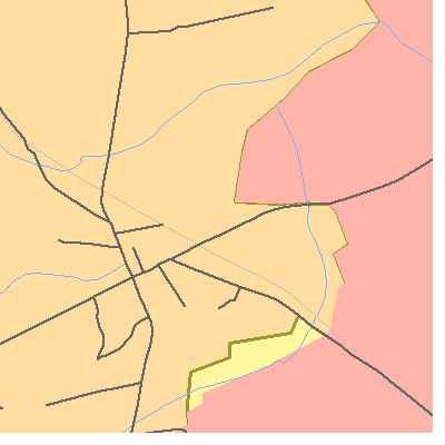 Zip code 08042 close-up map