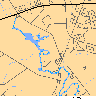 Zip code 08048 close-up map
