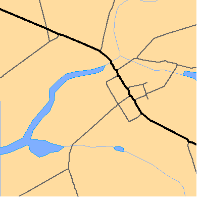 Zip code 08072 close-up map