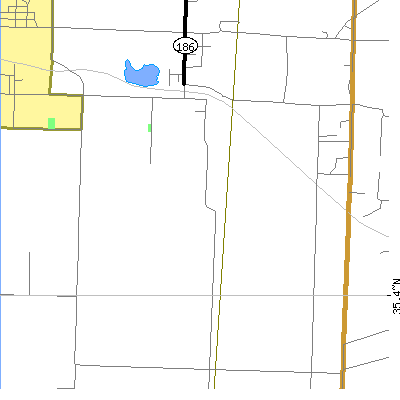 Zip code 72820 close-up map