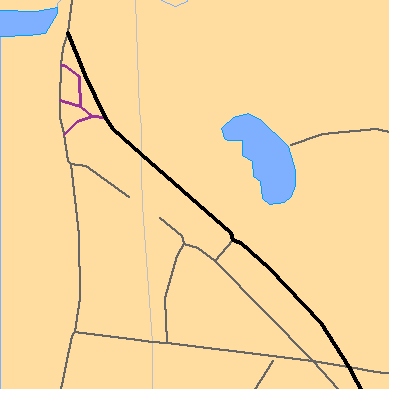 Zip code 08245 close-up map