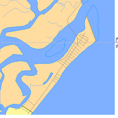 Zip code 08248 close-up map