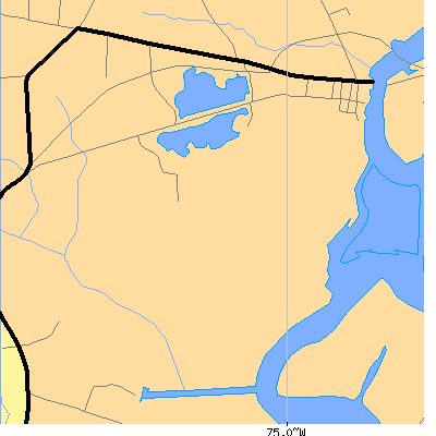 Zip code 08329 close-up map