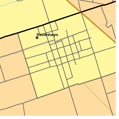 Zip code 08352 close-up map
