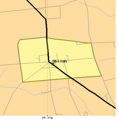 Zip code 08353 close-up map