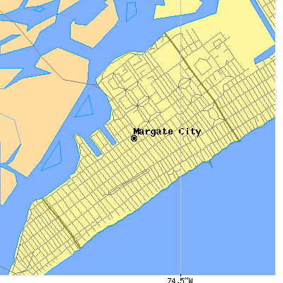 Zip code 08402 close-up map