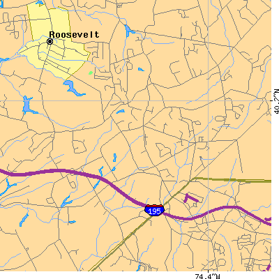 Zip code 08510 close-up map