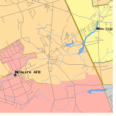 Zip code 08511 close-up map