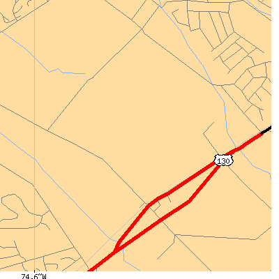 Zip code 08561 close-up map