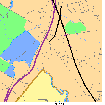 Zip code 08720 close-up map