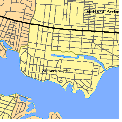 Zip code 08732 close-up map