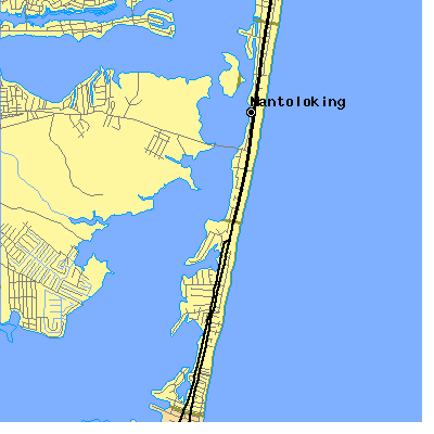Zip code 08738 close-up map